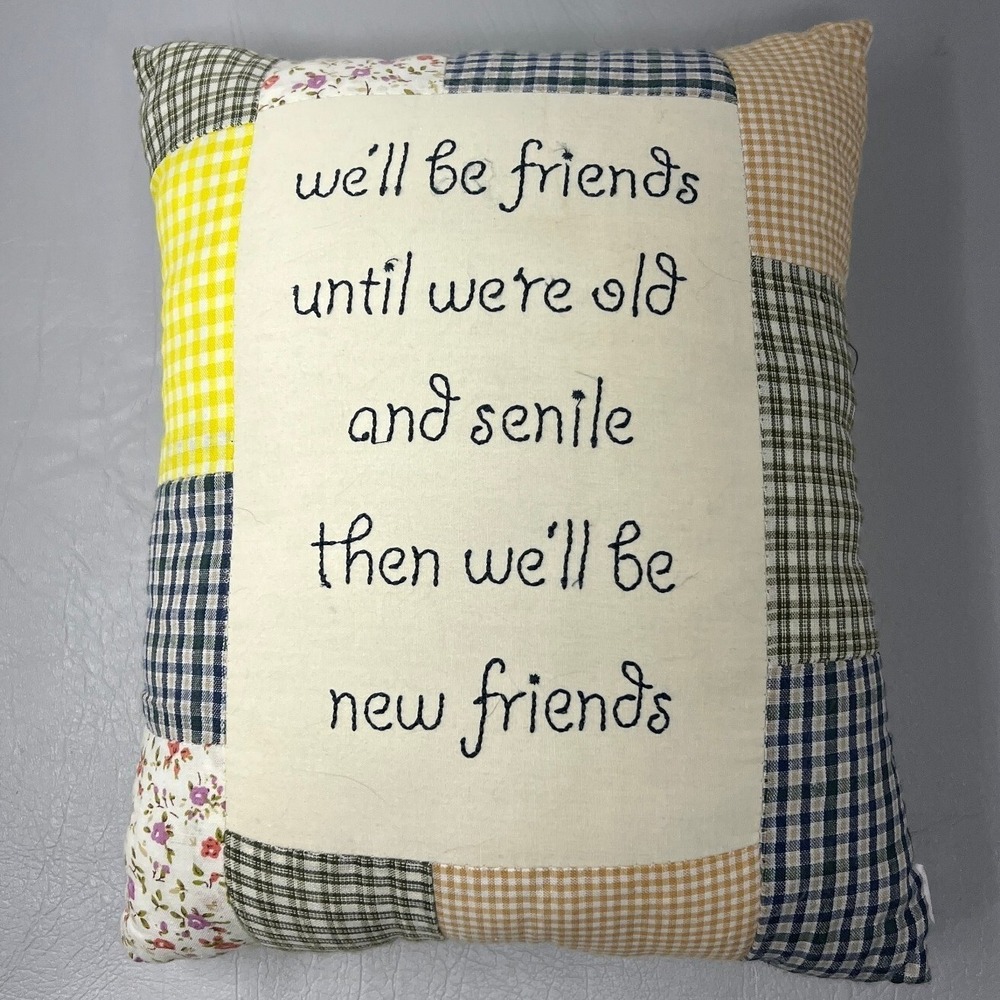 Decorative Pillow Well be Friends Until Were Old and Senile, Then We Will Be New